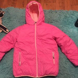Pink kids winter jacket